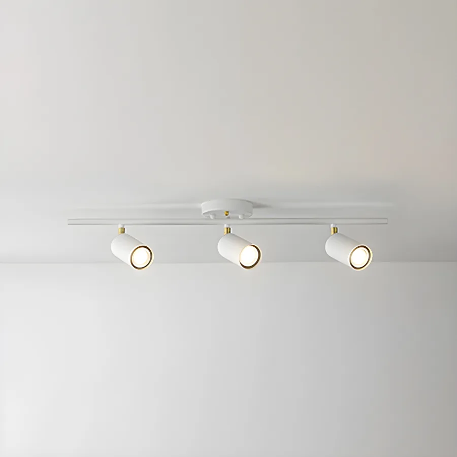 White 4-Light Iron Semi-Flush Mount view 1