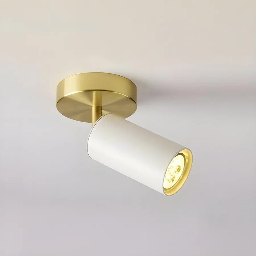 White 4-Light Iron Semi-Flush Mount view 3