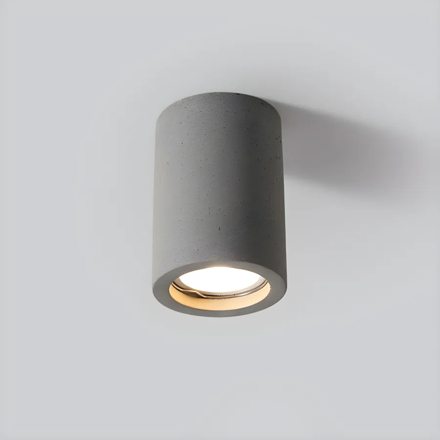 White 1-Light Stone Flush Mount view 2