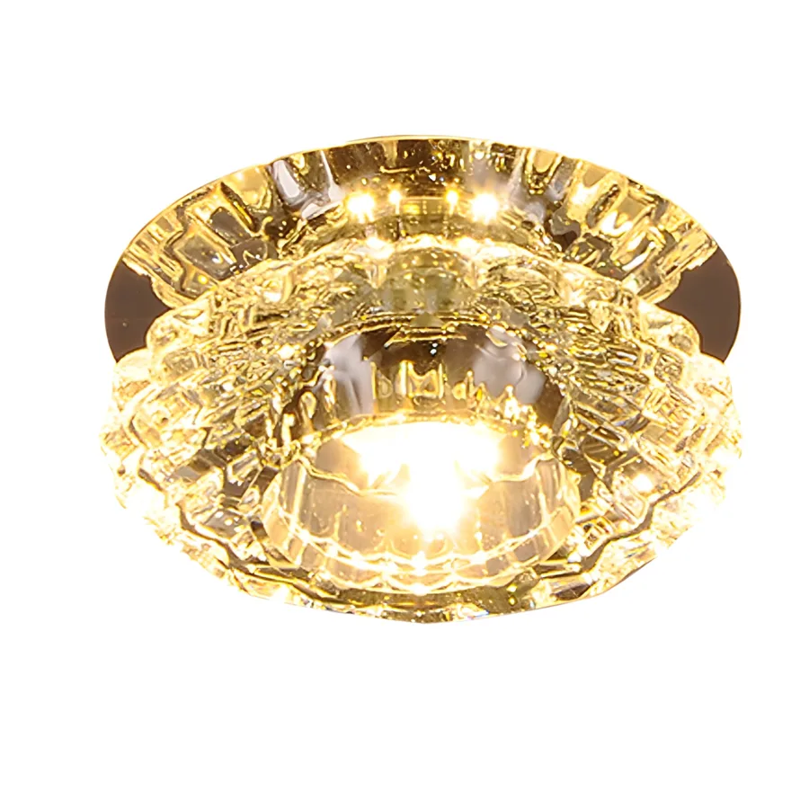 Clear 1-Light Crystal Flush Mount view 1