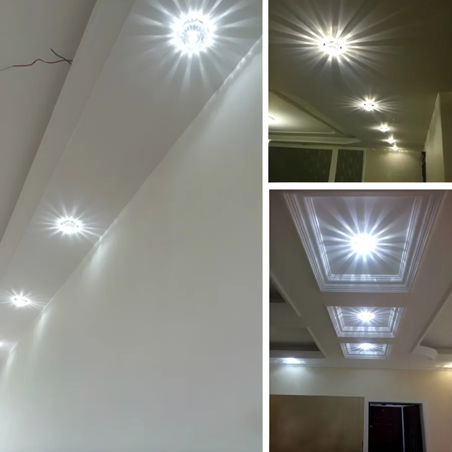 Clear 1-Light Crystal Flush Mount view 2