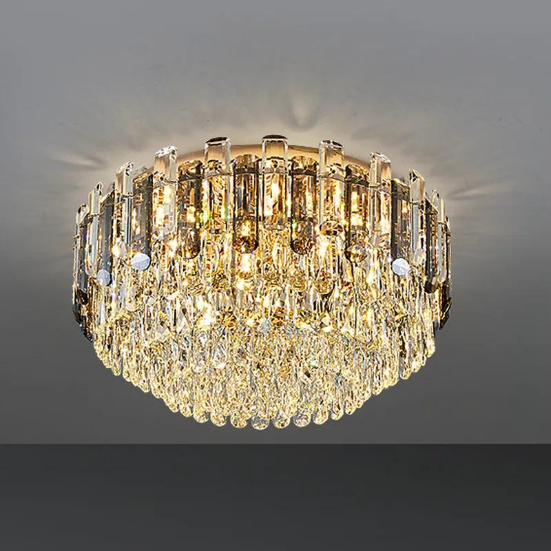 Clear 8-Light Crystal Flush Mount view 1
