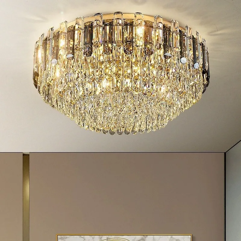 Clear 8-Light Crystal Flush Mount view 3