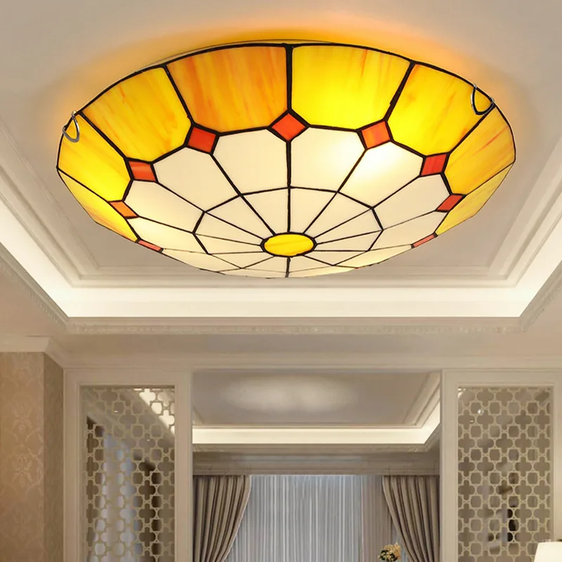 Multicolor 2-Light Glass Flush Mount view 1