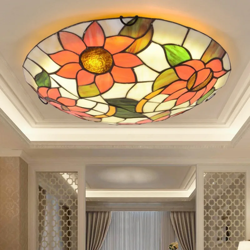 Multicolor 2-Light Glass Flush Mount view 2