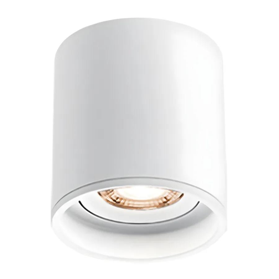White 1-Light Aluminum Flush Mount view 1