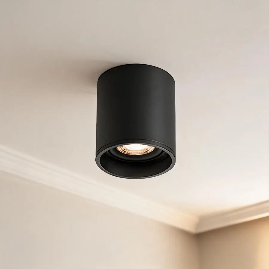 White 1-Light Aluminum Flush Mount view 3