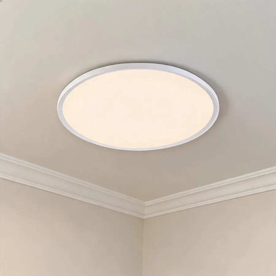White 1-Light Acrylic Flush Mount view 2