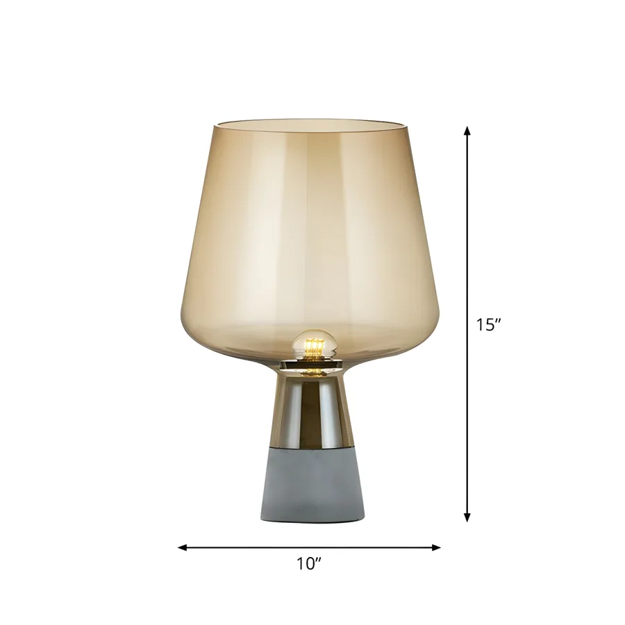 Cream 1-Light Glass Table Lamps view 2