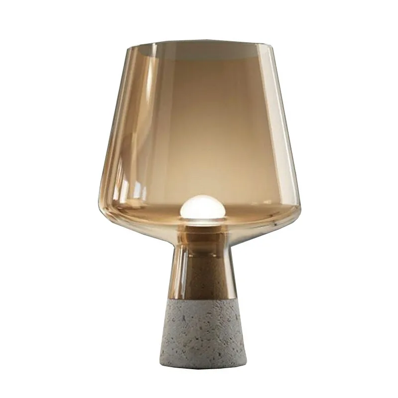Cream 1-Light Glass Table Lamps view 3