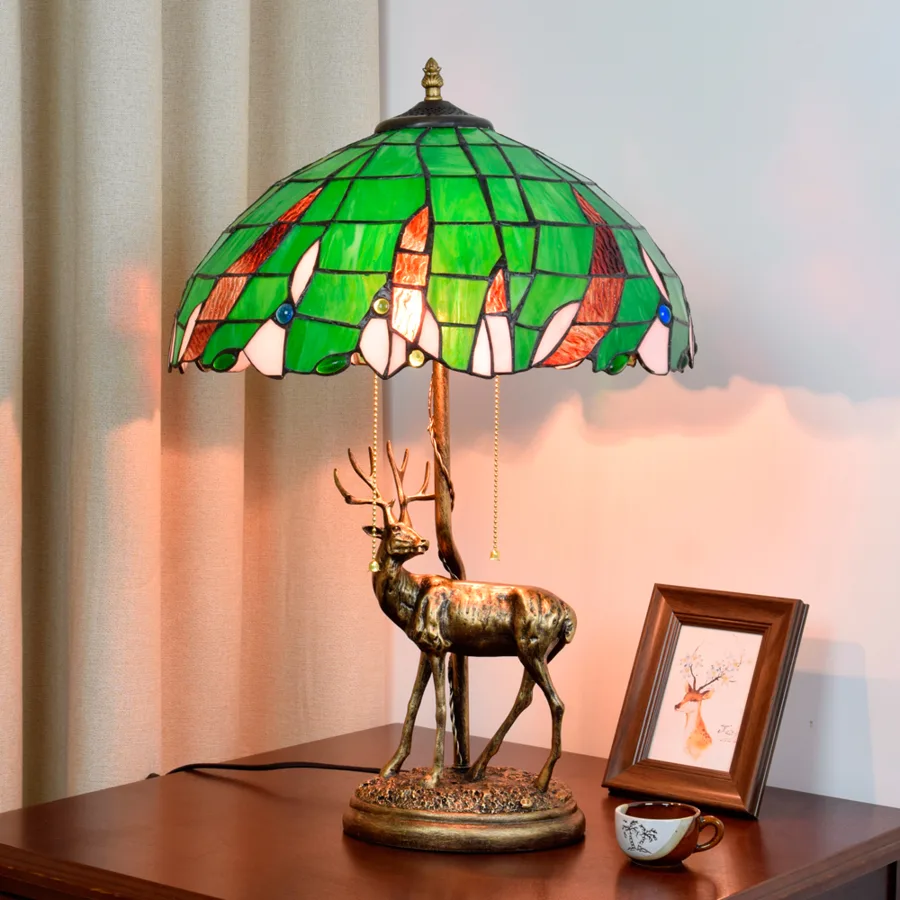2-Light Glass Table Lamp view 1