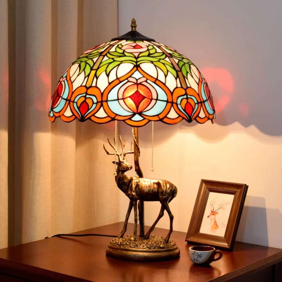 2-Light Glass Table Lamp view 2