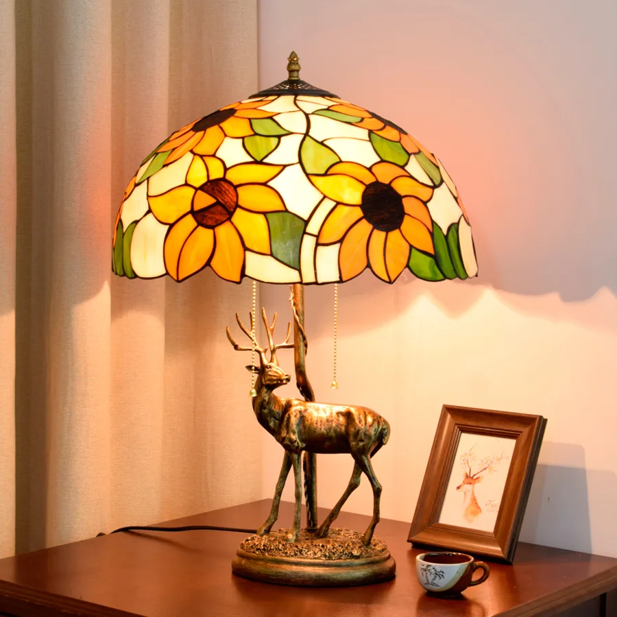 2-Light Glass Table Lamp view 3