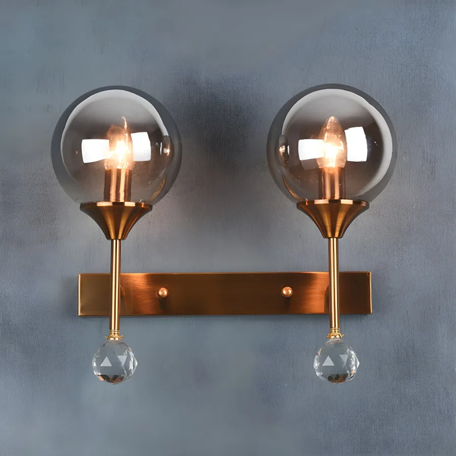 Clear 1-Light Glass Globe view 2