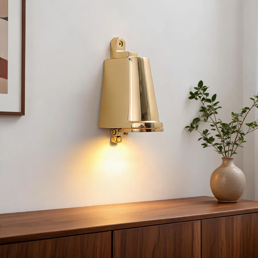 Brass 1-Light Aluminum Geometric view 2