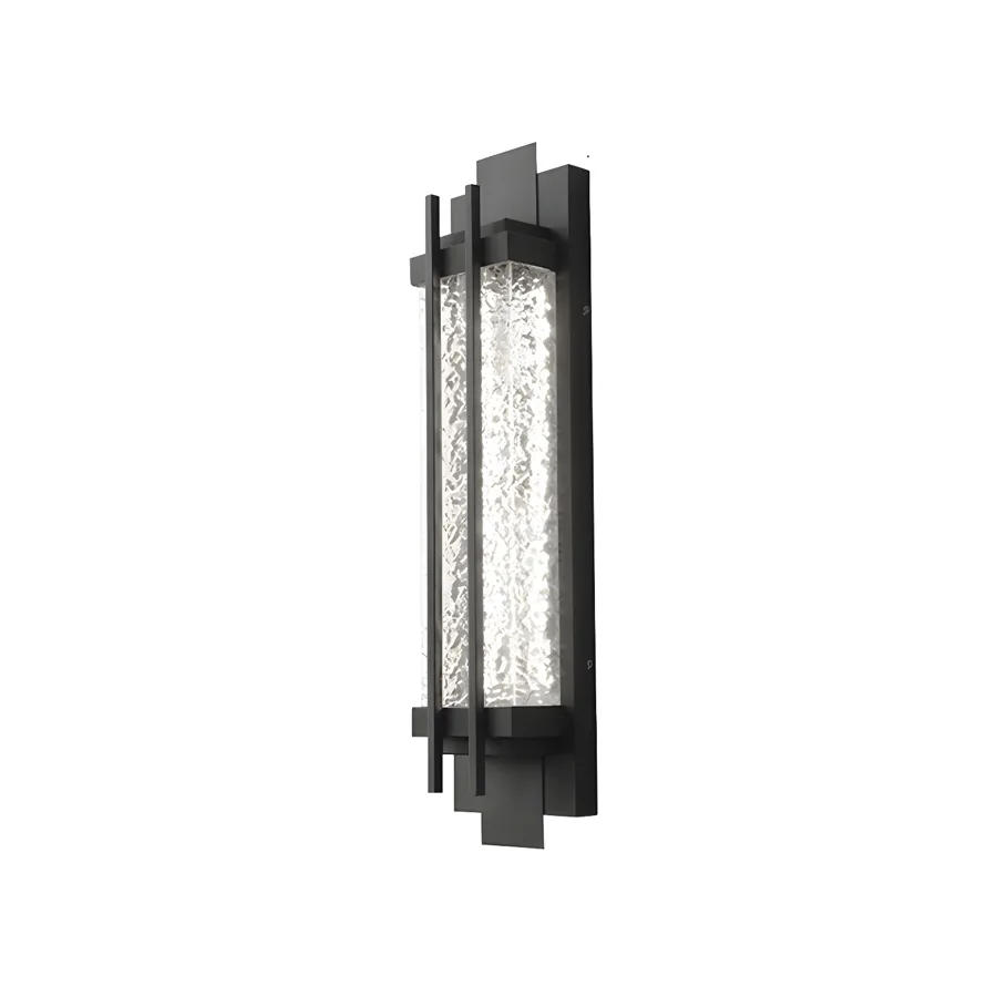Black 1-Light Acrylic Fixed Wall Light view 1