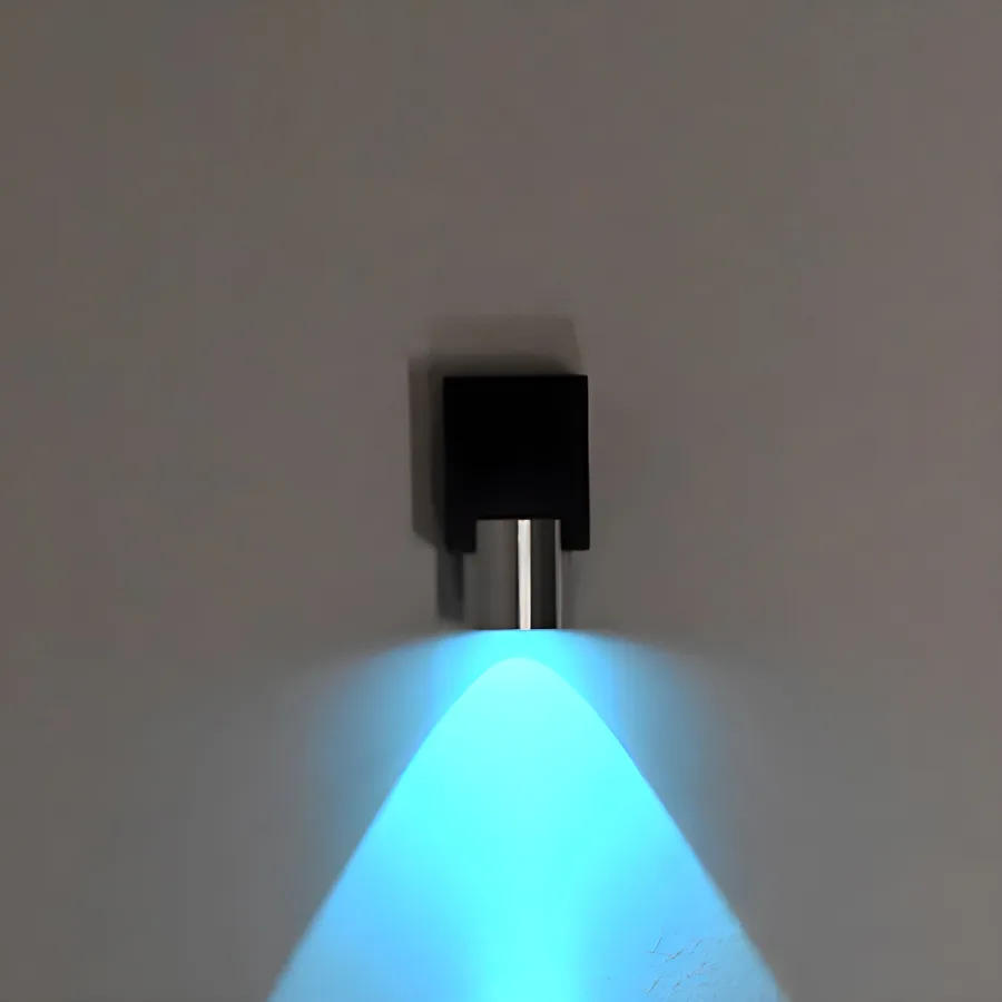Silver 1-Light Suction Mount view 1