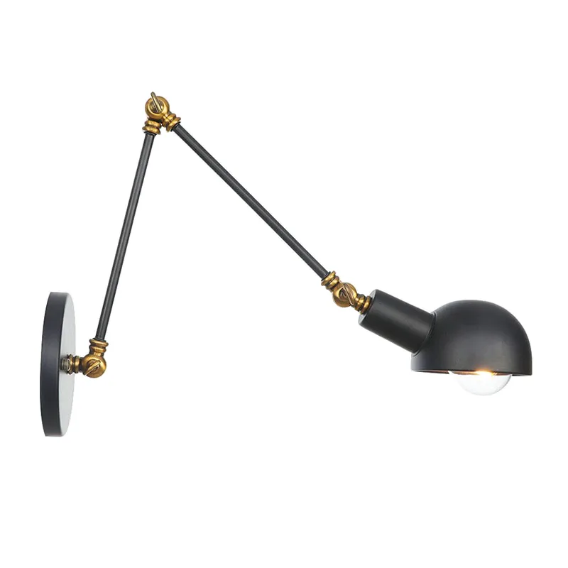 Black 1-Light Iron Swing Arm view 3