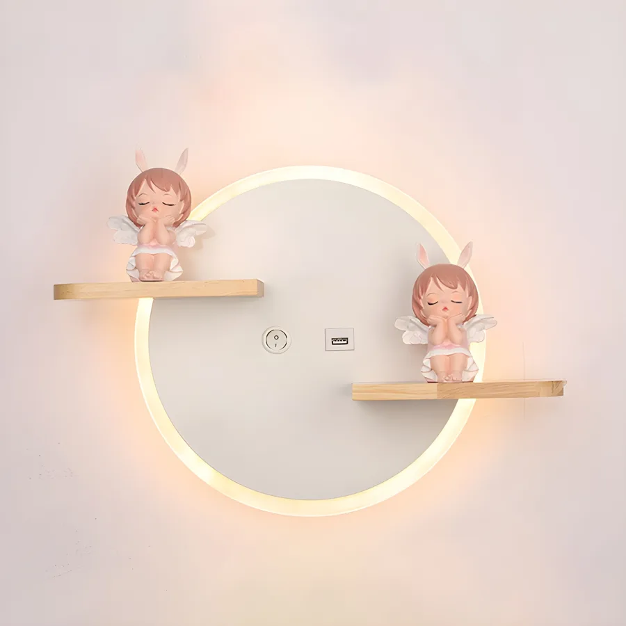 White 1-Light Acrylic Flush Mount view 3