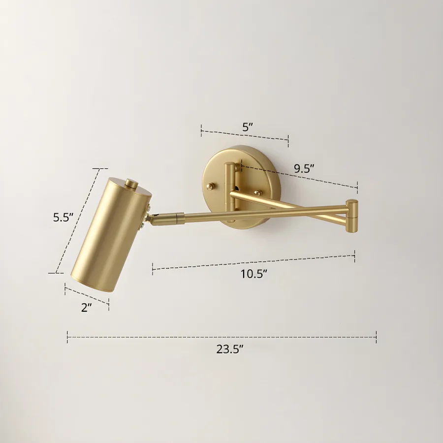 Black 1-Light Acrylic Standard Wall Light view 1