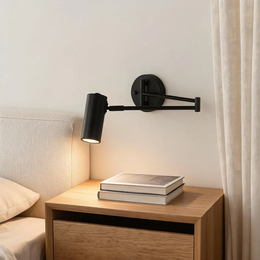 Black 1-Light Acrylic Standard Wall Light view 3