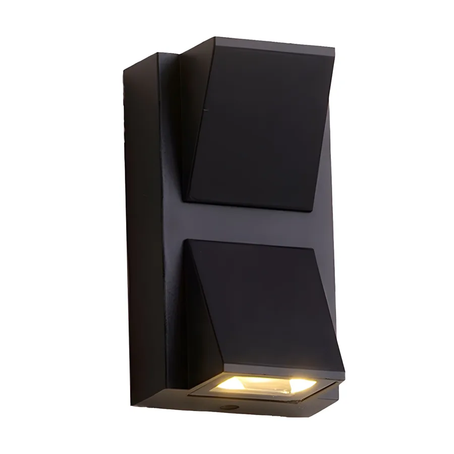 Black 1-Light Glass Standard Wall Light view 1