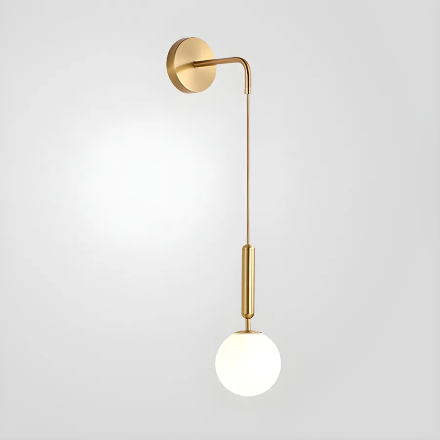 Gold 1-Light Glass Globe view 3