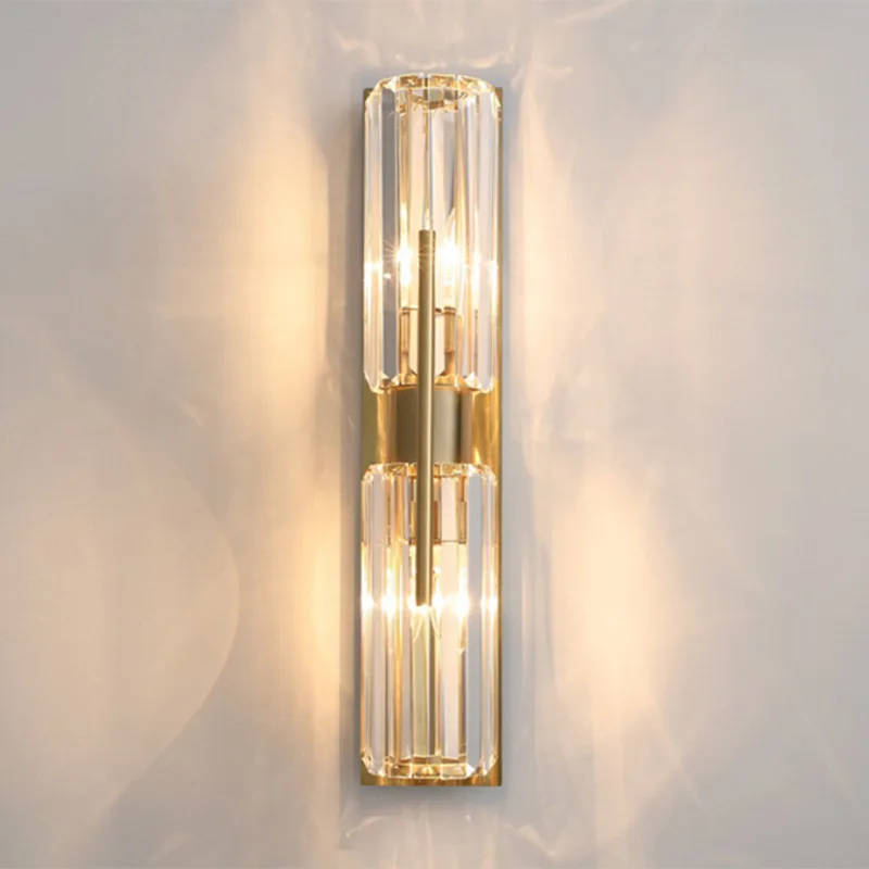 Gold 2-Light Crystal Cylinder view 2