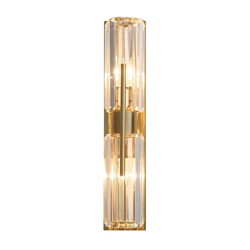 Gold 2-Light Crystal Cylinder view 3
