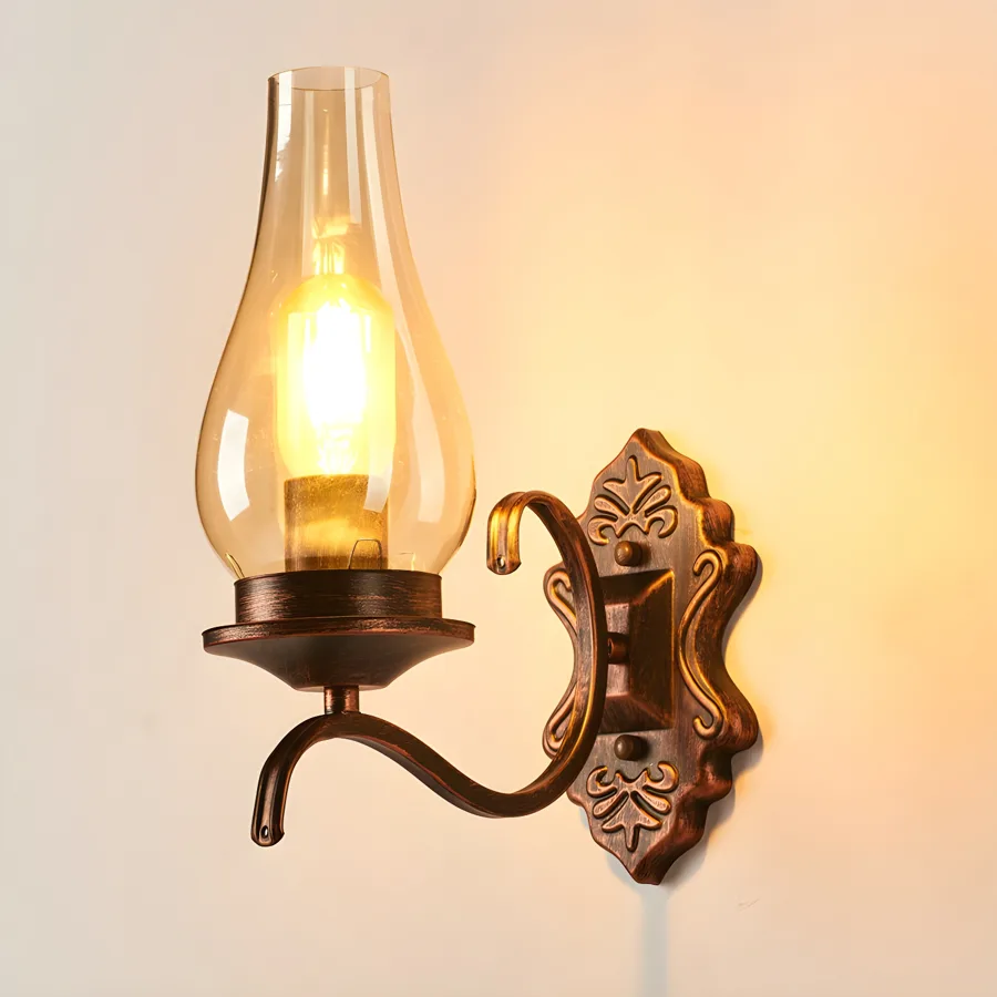Black 1-Light Glass Wall Lights view 2