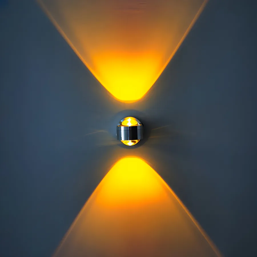Silver 1-Light Metal Geometric view 1