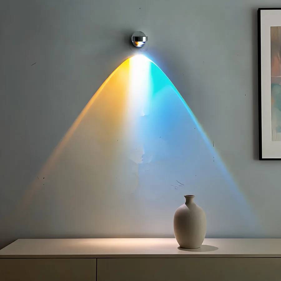 Silver 1-Light Metal Geometric view 2