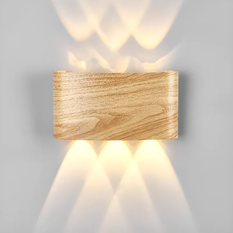 Walnut 4-Light Plastic Standard Wall Light view 1