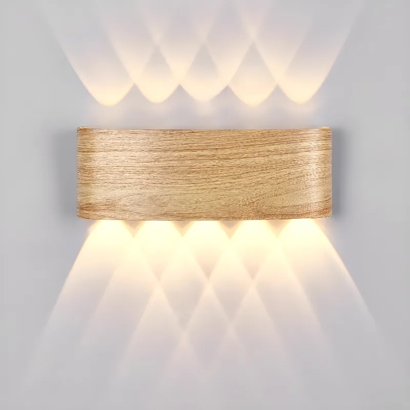 Walnut 4-Light Plastic Standard Wall Light view 2