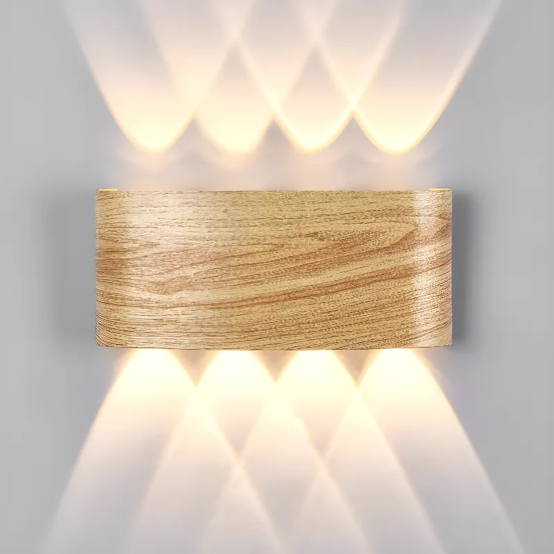 Walnut 4-Light Plastic Standard Wall Light view 3