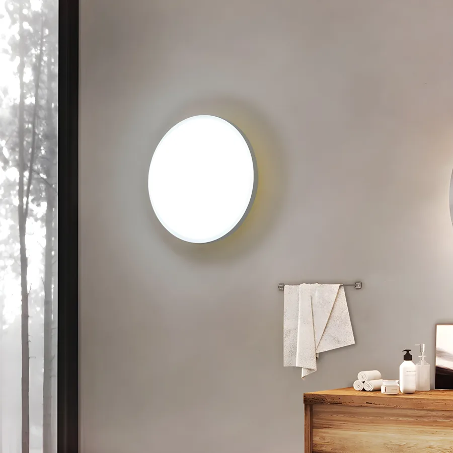 White 1-Light Plastic Geometric view 3