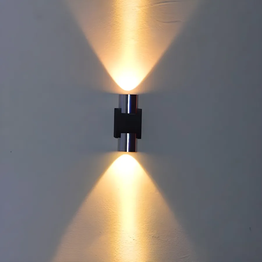 Chrome 1-Light Aluminum Cylinder view 3