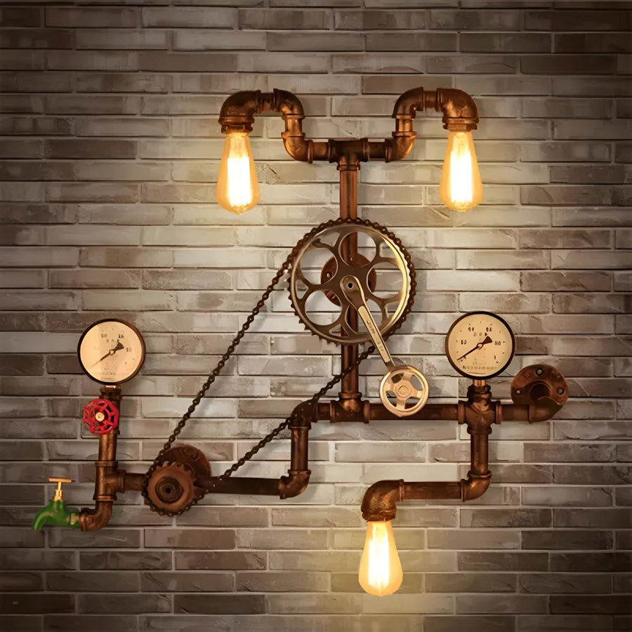 Antique Bronze 1-Light Bare Bulb Novelty view 1
