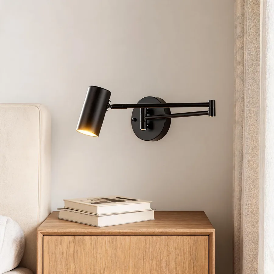 Gold 1-Light Iron Swing Arm view 2