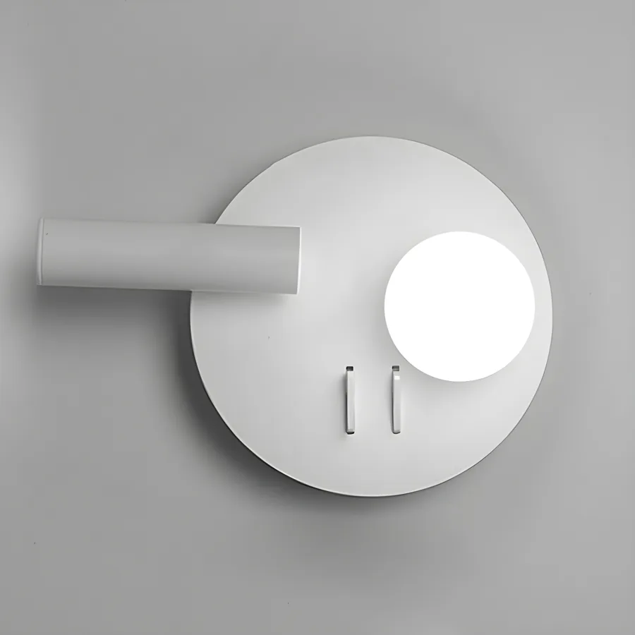 White 2-Light Acrylic Reading Wall Sconce view 2