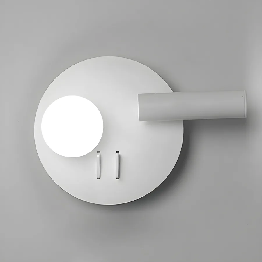 White 2-Light Acrylic Reading Wall Sconce view 3