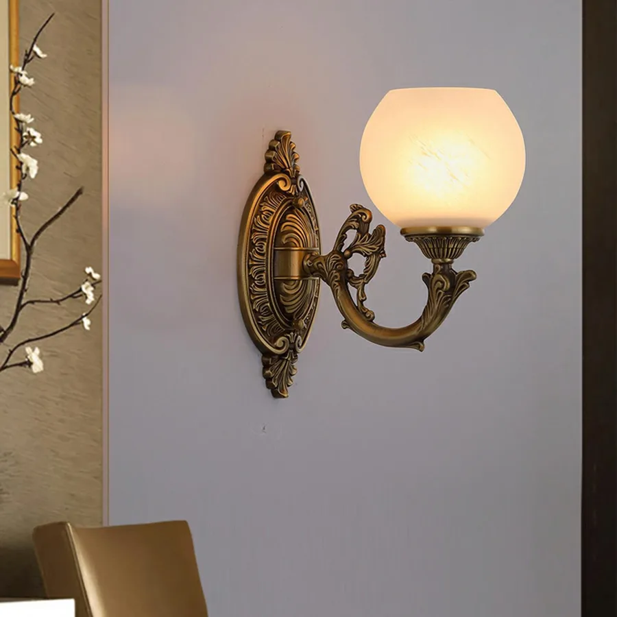 Brass 1-Light Glass Bowl view 1