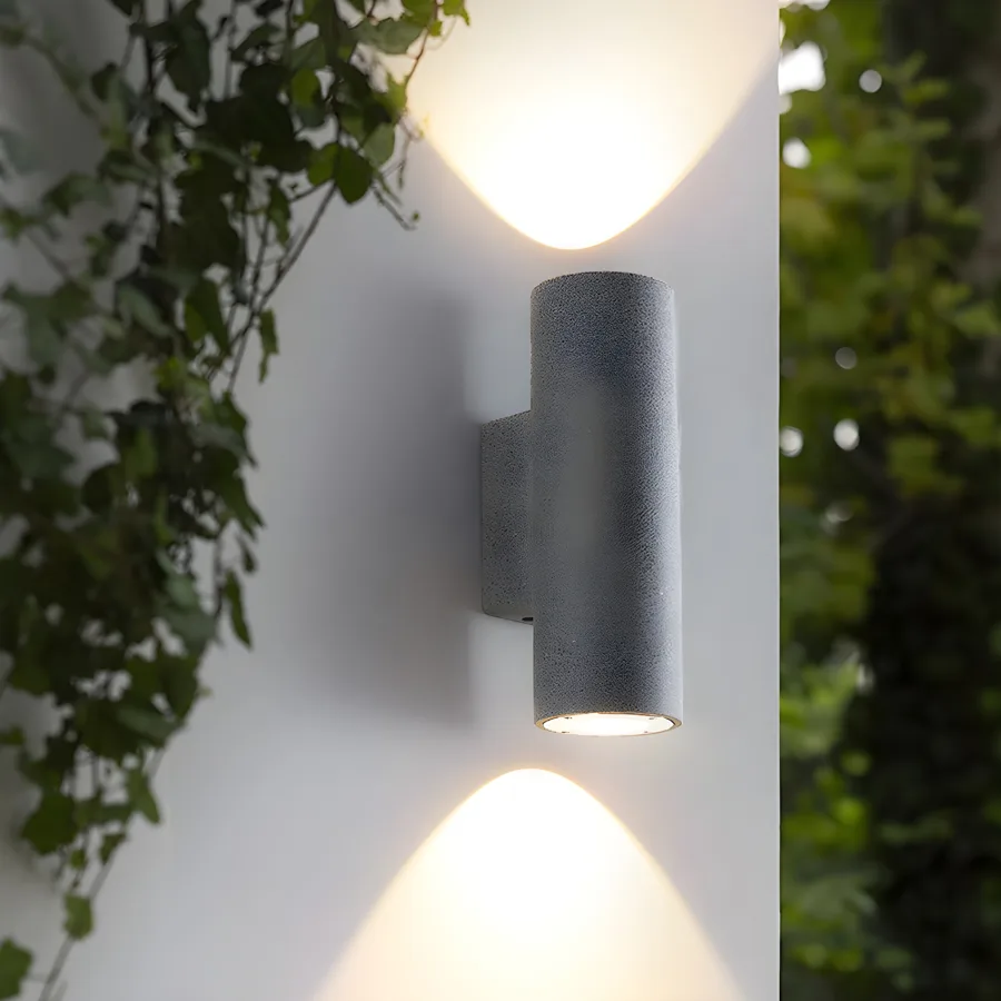 Matte Black 2-Light Stone Geometric view 2