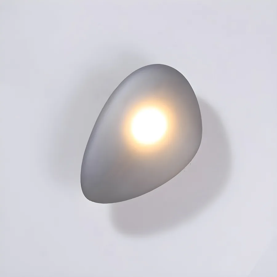 White 1-Light Glass Geometric view 1