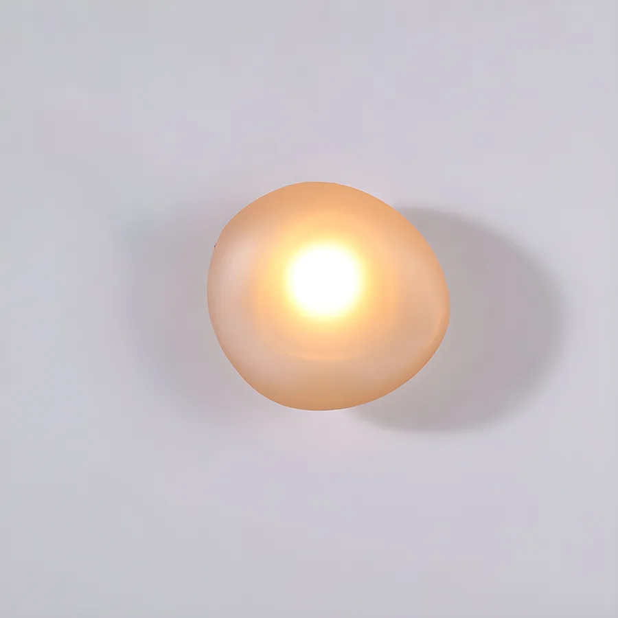 White 1-Light Glass Geometric view 3