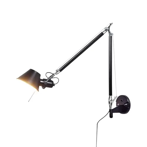 Modern Simple Telescopic Folding Rocker arm Black Wall lamp
