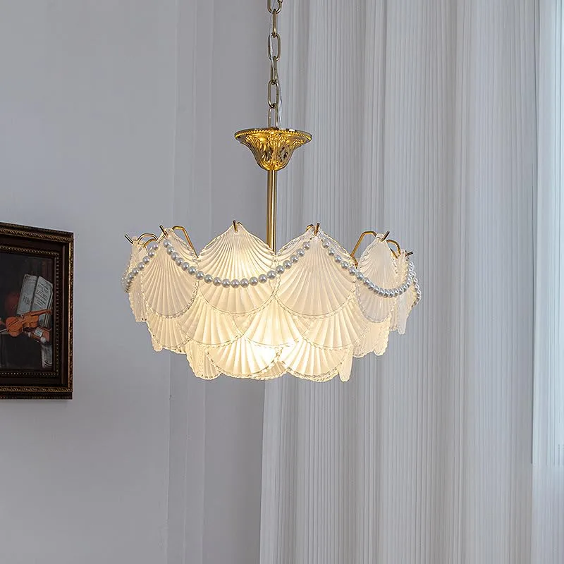 6-Light Modern Chandelier Light, 19.7 Inch Crystal Chandelier with
