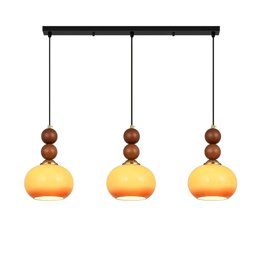 3-Light Glass Pendant