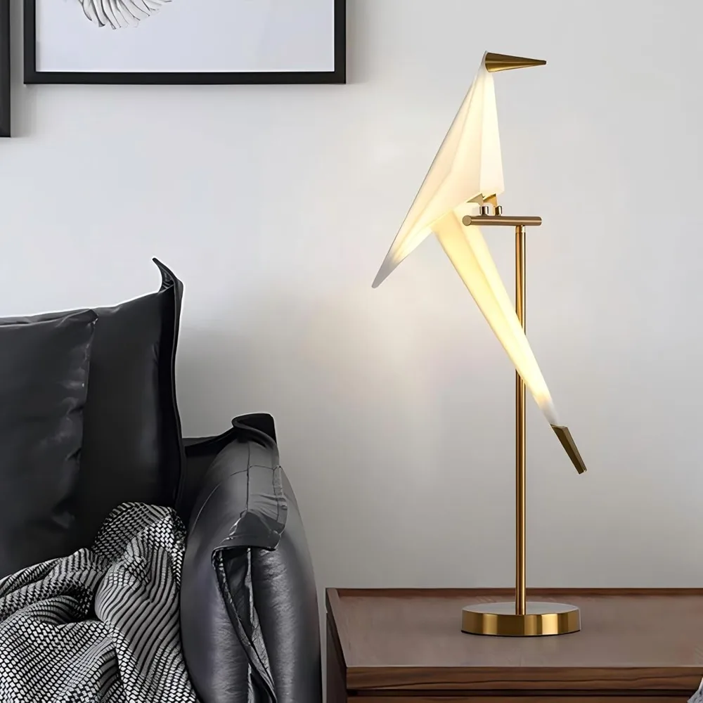 Gold 1-Light Polyvinyl Chloride Table Lamp