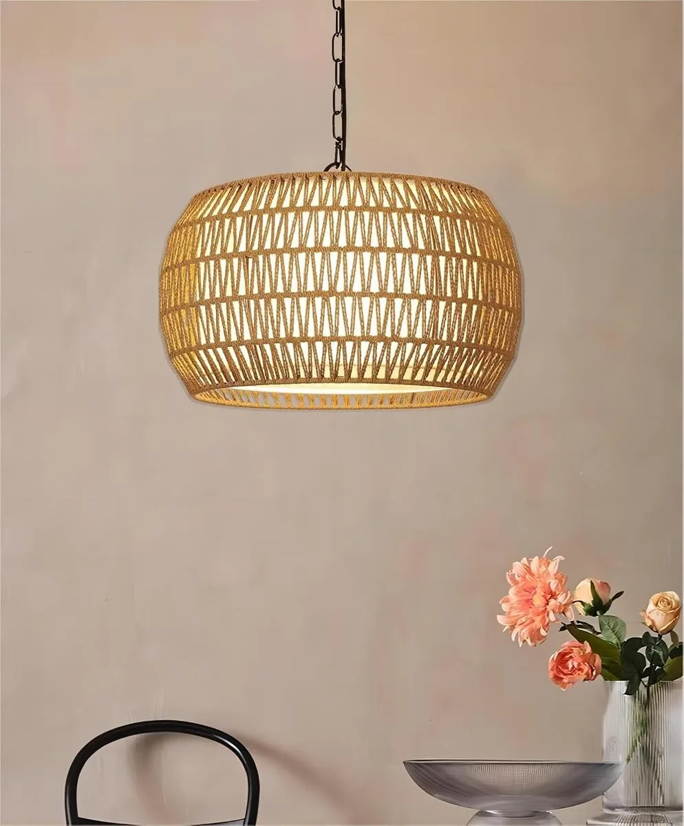 Log Color 5-Light Twine Chandelier